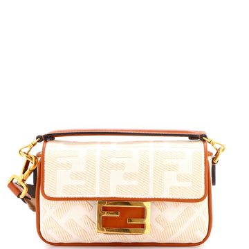 Fendi Baguette NM Bag Zucca Embroidered Canvas Mini