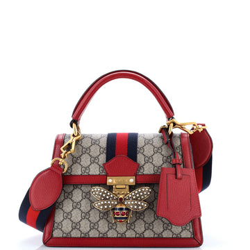 Gucci Queen Margaret Top Handle Bag GG Coated Canvas with Leather Small