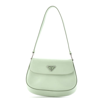 Prada Cleo Flap Shoulder Bag Spazzolato Leather Small