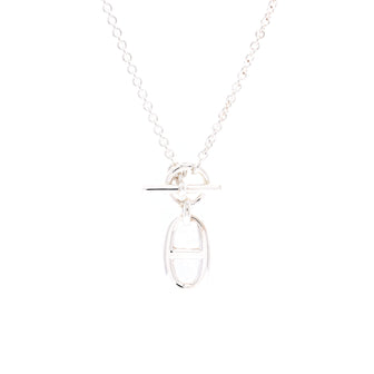 Hermes Chaine d'Ancre Pendant Necklace Sterling Silver