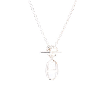 Hermes Chaine d'Ancre Pendant Necklace Sterling Silver