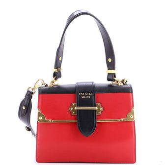 Prada Cahier Convertible Shoulder Bag City Calf and Saffiano Medium