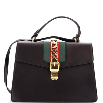 Gucci Sylvie Top Handle Bag Leather Medium