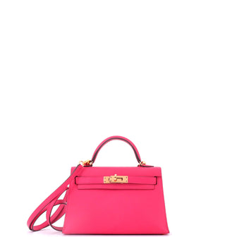 Hermes Kelly Mini II Bag Pink Epsom with Gold Hardware 20