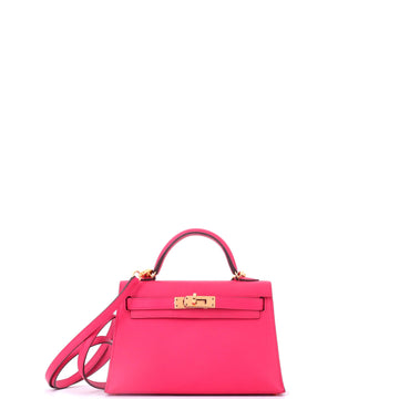 Hermes Kelly Mini II Bag Pink Epsom with Gold Hardware 20