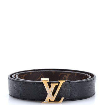 Louis Vuitton LV Initiales Reversible Belt Monogram Canvas and Leather Medium