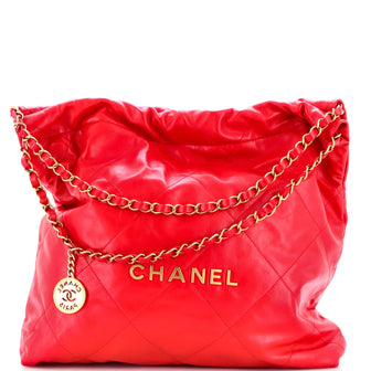 Chanel 22 Chain Hobo Quilted Calfskin Medium