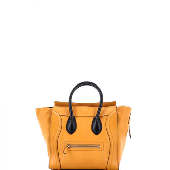 Celine Bicolor Luggage Bag Leather Mini