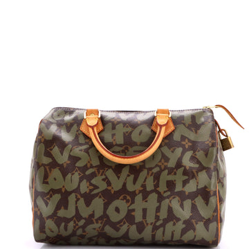 Louis Vuitton Speedy Handbag Limited Edition Monogram Graffiti 30