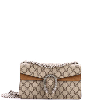 Gucci Dionysus Bag GG Coated Canvas with Crystal Embellished Metal Small