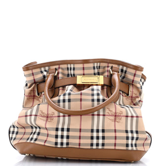 Burberry Golderton Tote Haymarket Coated Canvas Medium
