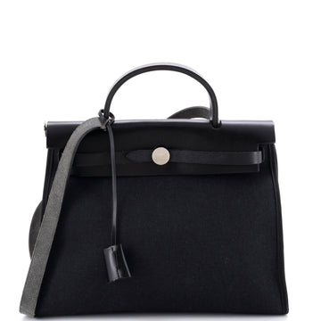 Hermes Herbag Zip Leather and Toile 31