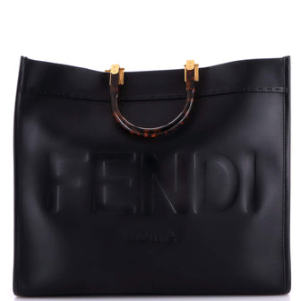 Fendi Sunshine Shopper Tote Leather Large