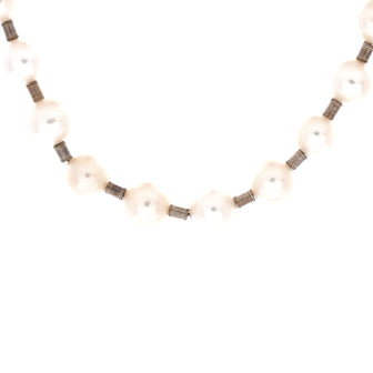 Tiffany & Co. Hardwear Lock Necklace Sterling Silver and Pearls