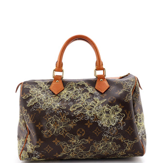 Louis Vuitton Speedy Handbag Limited Edition Monogram Dentelle 30