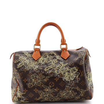 Louis Vuitton Speedy Handbag Limited Edition Monogram Dentelle 30