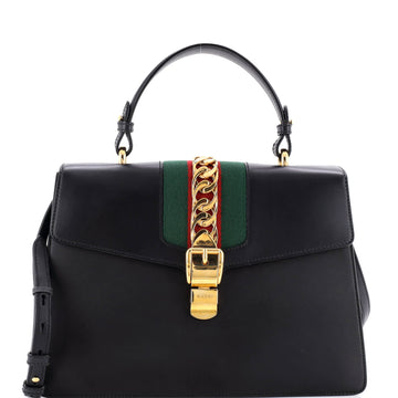 Gucci Sylvie Top Handle Bag Leather Medium