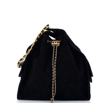 Chanel 25 Hobo Bag Quilted Suede Medium