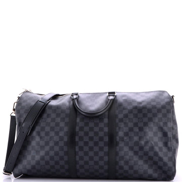 Louis Vuitton Keepall Bandouliere Bag Damier Graphite 55