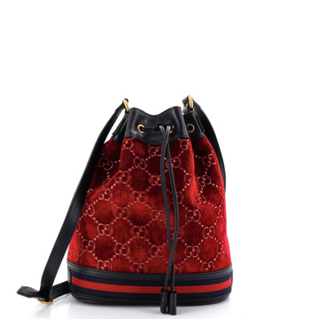 Gucci Bucket Bag GG Velvet Medium