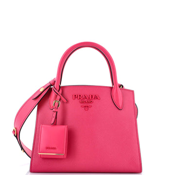 Prada Monochrome Tote Saffiano with City Calf Small