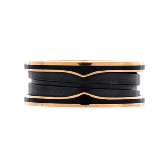 Bvlgari B.Zero1 Two Band Ring 18K Rose Gold and Matte Ceramic