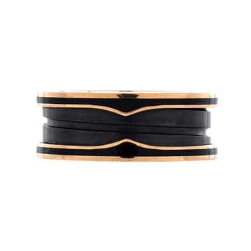 Bvlgari B.Zero1 Two Band Ring 18K Rose Gold and Matte Ceramic
