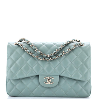 Chanel Classic Double Flap Bag Quilted Caviar Jumbo