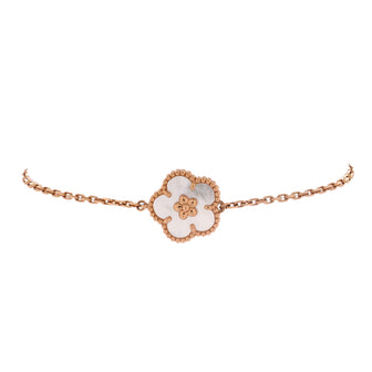 Van Cleef & Arpels Lucky Spring Plum Blossom Bracelet 18K Rose Gold and Mother of Pearl