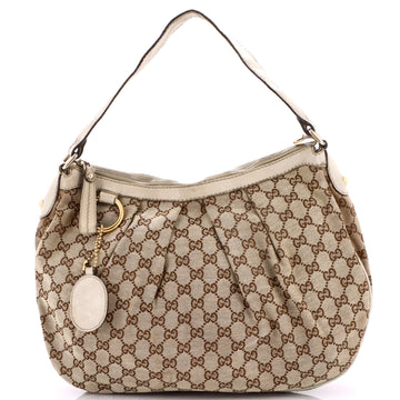 Gucci Sukey Hobo GG Canvas with Leather Medium