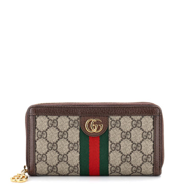 Gucci Ophidia Zip Around Wallet GG Coated Canvas
