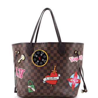 Louis Vuitton Neverfull NM Tote Limited Edition Patches Monogram Canvas MM