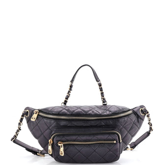 Chanel All About Waist Bag Quilted Iridescent Calfskin Medium