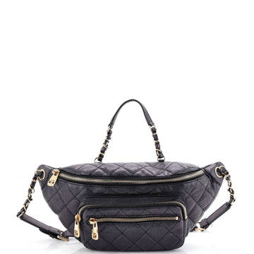 Chanel All About Waist Bag Quilted Iridescent Calfskin Medium