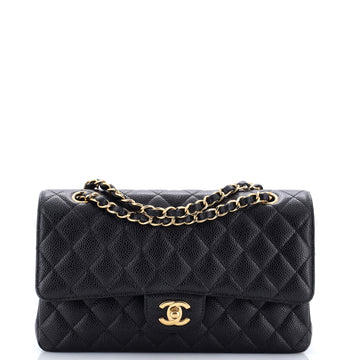 Chanel Classic Double Flap Bag Quilted Caviar Medium