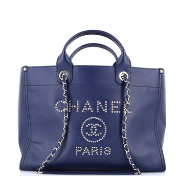 Chanel Deauville Tote Studded Caviar Medium