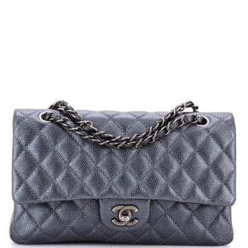 Chanel Classic Double Flap Bag Quilted Iridescent Caviar Medium