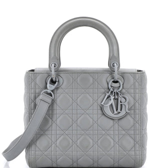 Christian Dior Ultra Matte Lady Dior Bag Cannage Quilt Calfskin Medium