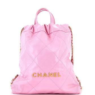 Chanel 22 Chain Backpack Quilted Calfskin Medium
