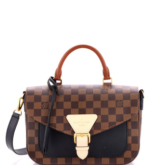 Louis Vuitton Beaumarchais Handbag Damier with Leather