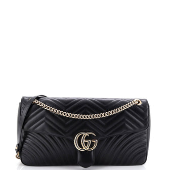 Gucci GG Marmont Flap Bag Matelasse Leather Maxi