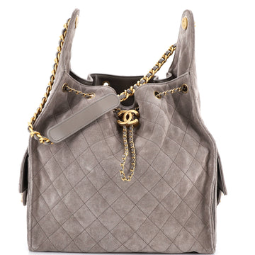 Chanel 25 Hobo Bag Quilted Suede Medium