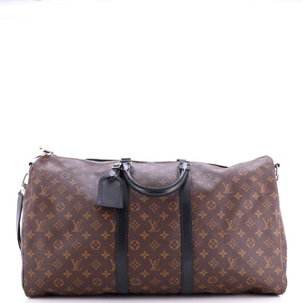 Louis Vuitton Keepall Bandouliere Bag Macassar Monogram Canvas 55