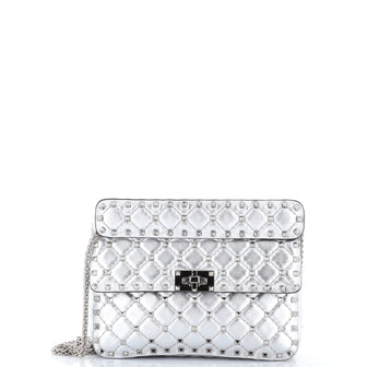 Valentino Garavani Rockstud Spike Flap Bag Quilted Leather Medium