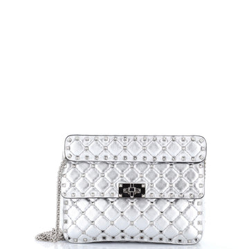 Valentino Garavani Rockstud Spike Flap Bag Quilted Leather Medium