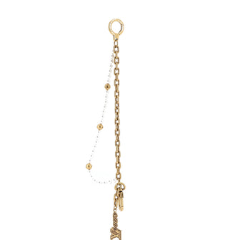 Louis Vuitton Chain Belt Bag Charm Metal with Faux Pearls