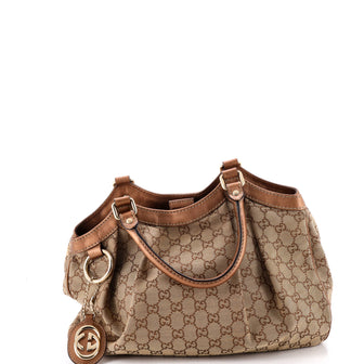 Gucci Sukey Tote GG Canvas with Leather Medium