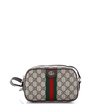 Gucci Ophidia Camera Bag GG Coated Canvas and Leather Small