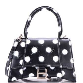 Balenciaga Hourglass Top Handle Bag Printed Leather Small