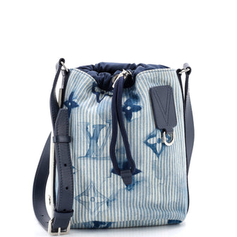 Louis Vuitton Sac Marin Bag Limited Edition Monogram Watercolor Stripes Denim BB
